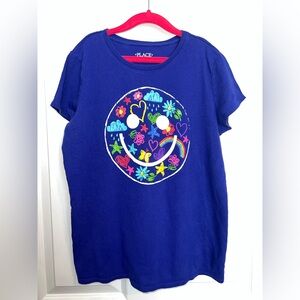 Girl’s sz 16 Icon Happy Face Graphic Tee